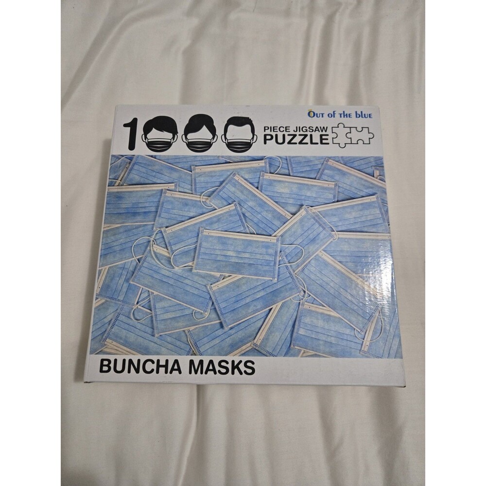 100 Piece Buncha Masks Jigsaw Puzzle Out of the Blue Novelty Puzzle Complete